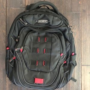 Samsonite Luggage Tectonic Backpack, Black/Red